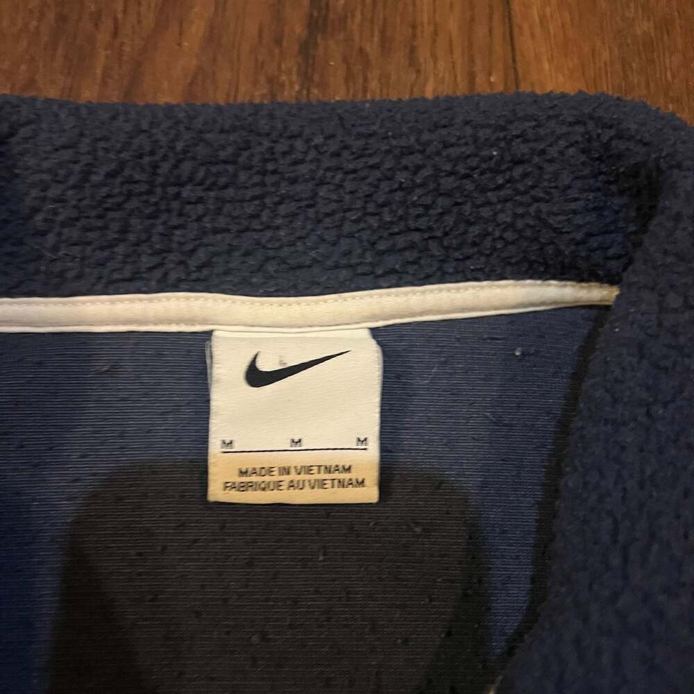 Nike center swoosh Navy Michigan Wolverines Ath Dept Cropped Fleece - Picture 3 of 6